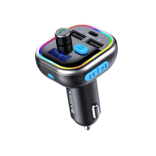 Xssive Draadloos FM transmitter - Bluetooth - Autolader - Snel lader - Carkit - Muziekspeler - Handsfree bellen - LED Display - Afbeelding 1